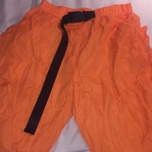 Orange track suit pants